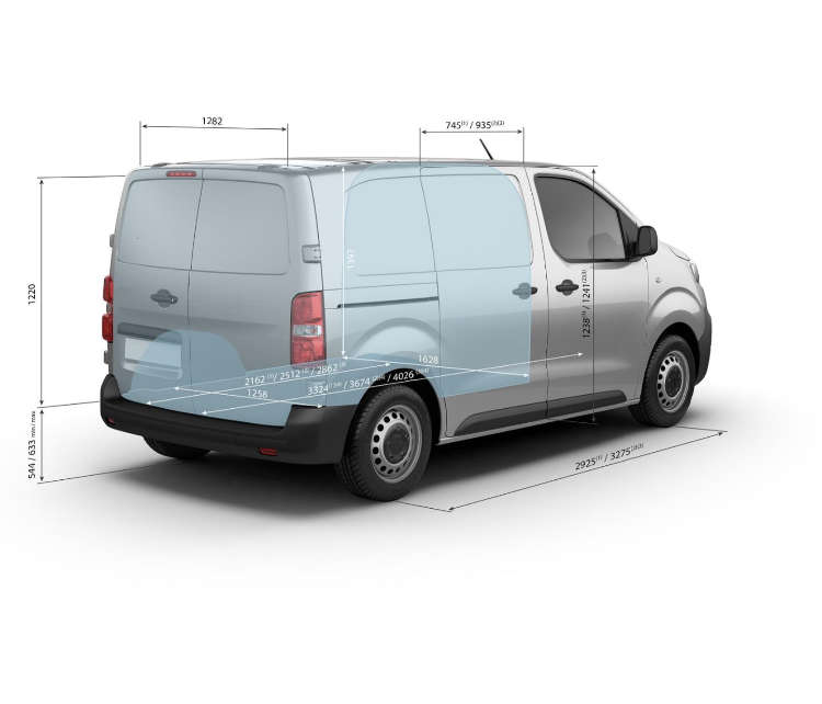 Габарити фургона Citroën Jumpy